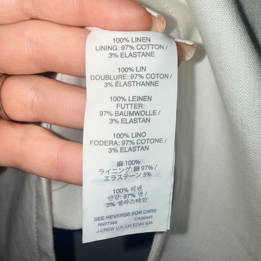 J. Crew Classic Linen Blazer - White 10 - Picture 7 of 7
